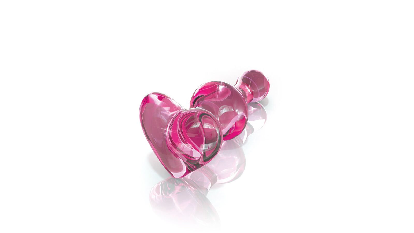 Icicles No 75 Pink Heart Glass Butt Plug Jo Divine Icicles No 75 Pink Heart Glass Butt Plug Jo Divine