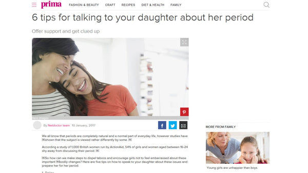 How to Talk to your Daughter about her Period - Prima