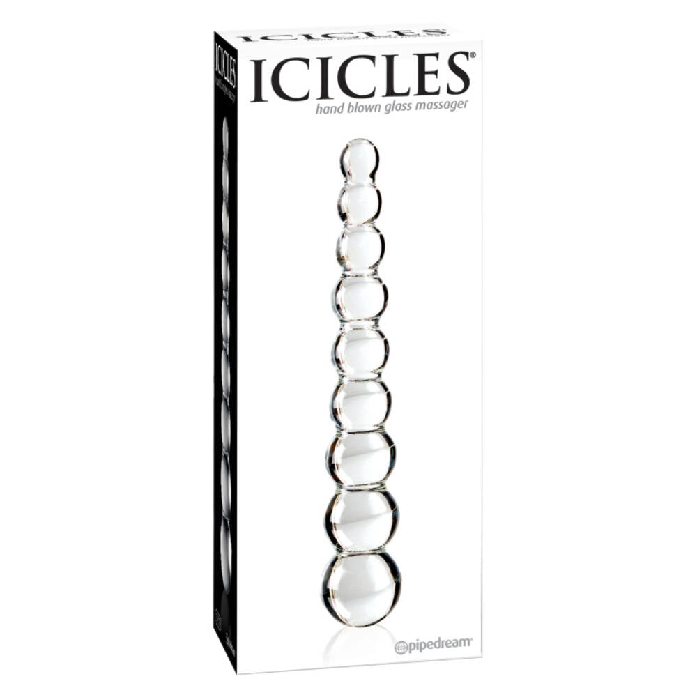 Icicles No 2 Clear Bumped Glass Dildo
