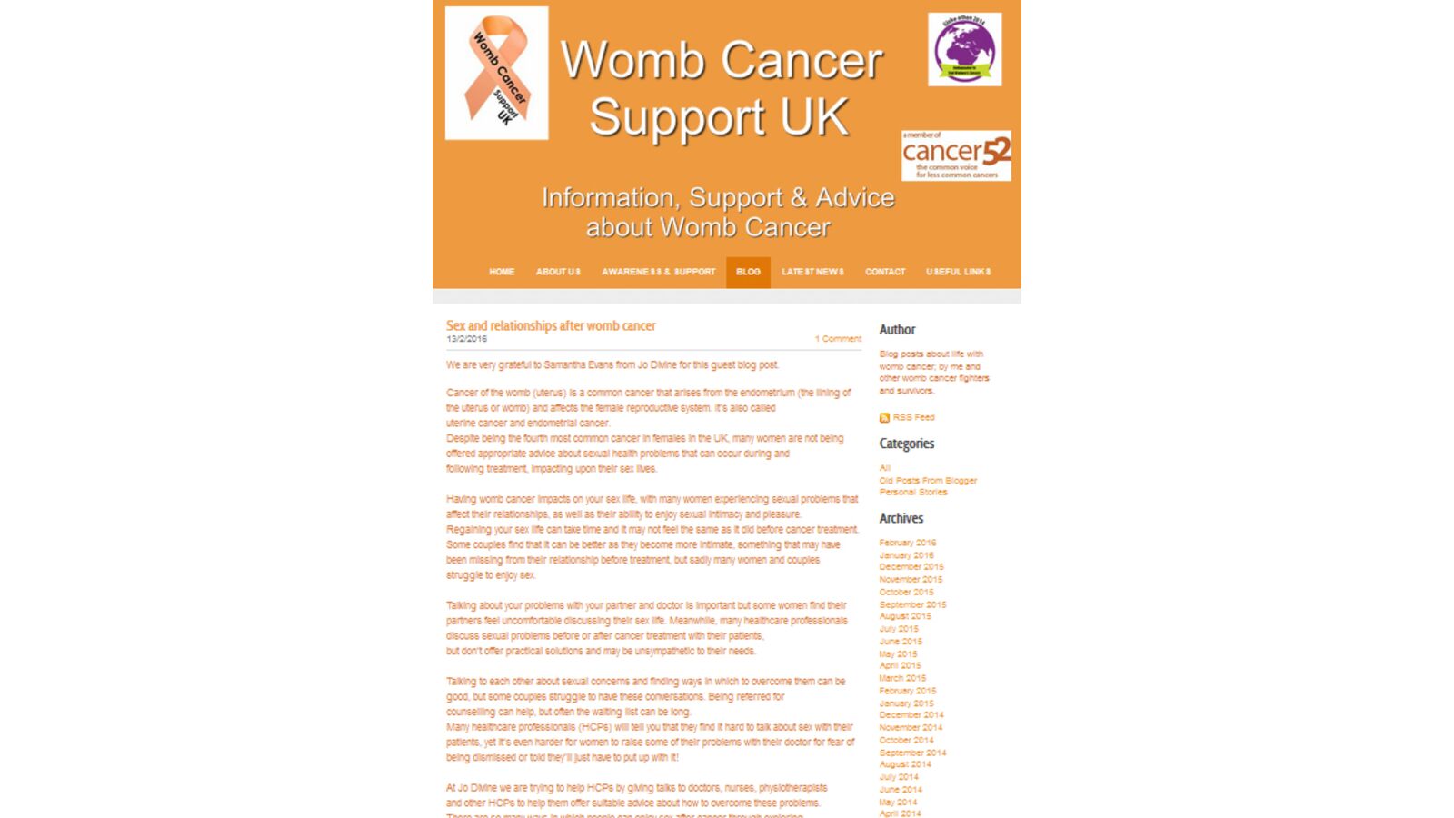 Sex and Relationships after Womb Cancer - Womb Cancer Support UK