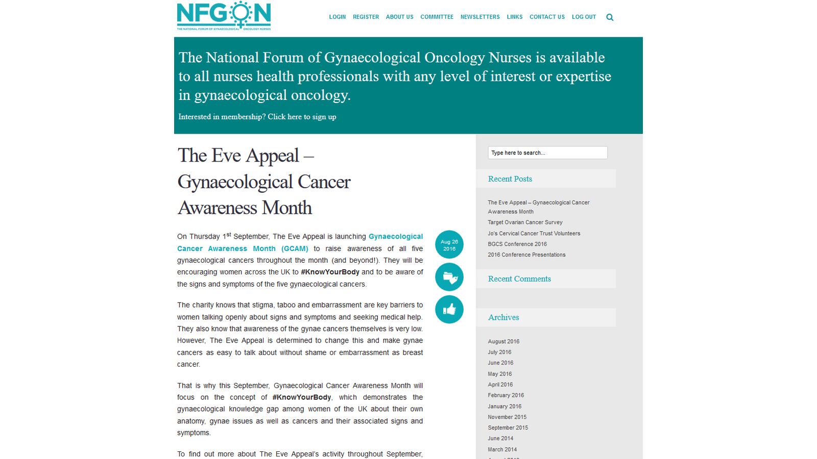 Enjoying sex talk at the National Forum of Gynaecology Oncology Nurses Survivorship Conference