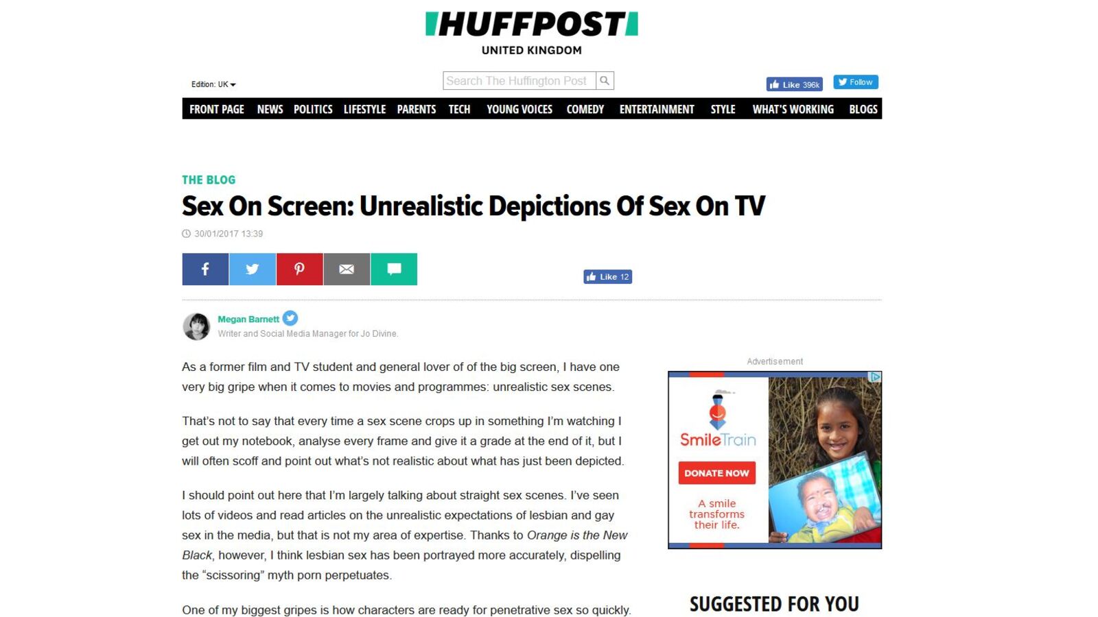 Sex On Screen- Unrealistic Depictions Of Sex On TV - HuffPost Lifestyle
