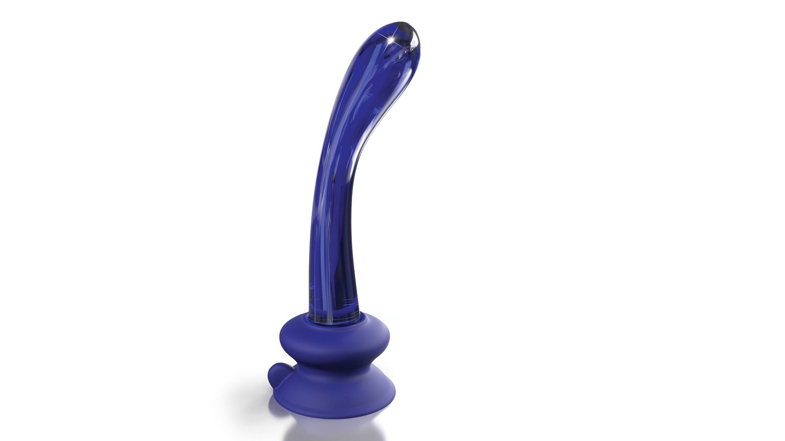 Icicles No 89 Blue Glass Dildo With Suction Cup