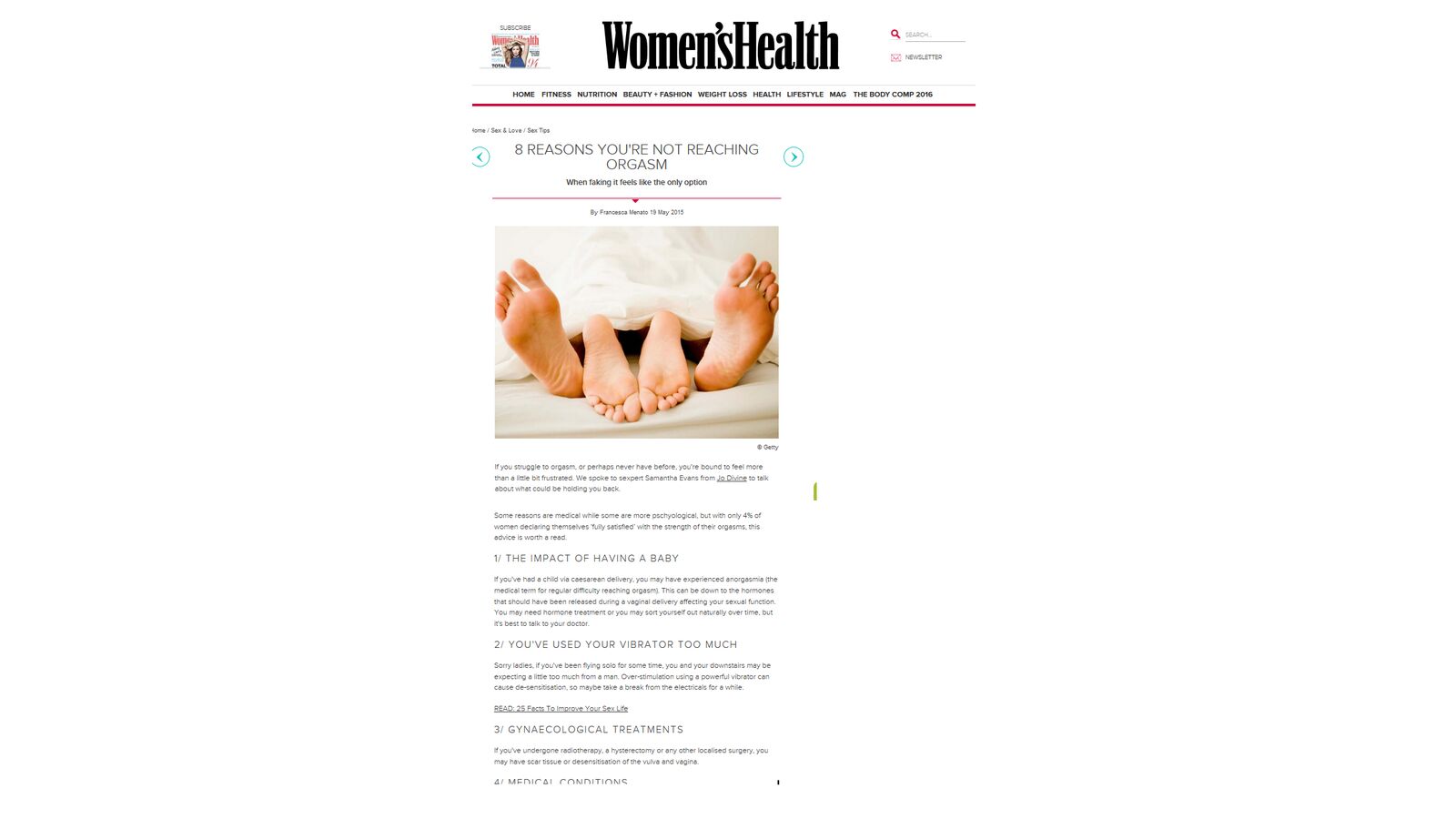 8 Reasons You're Not Reaching Orgasm - Womens Health Magazine