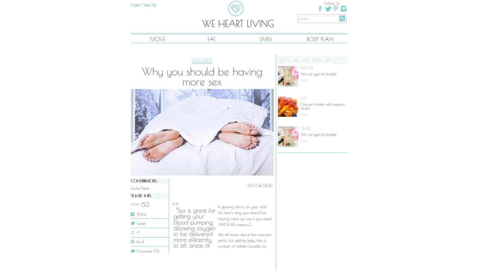 Why you should be having more Sex- We Heart Living