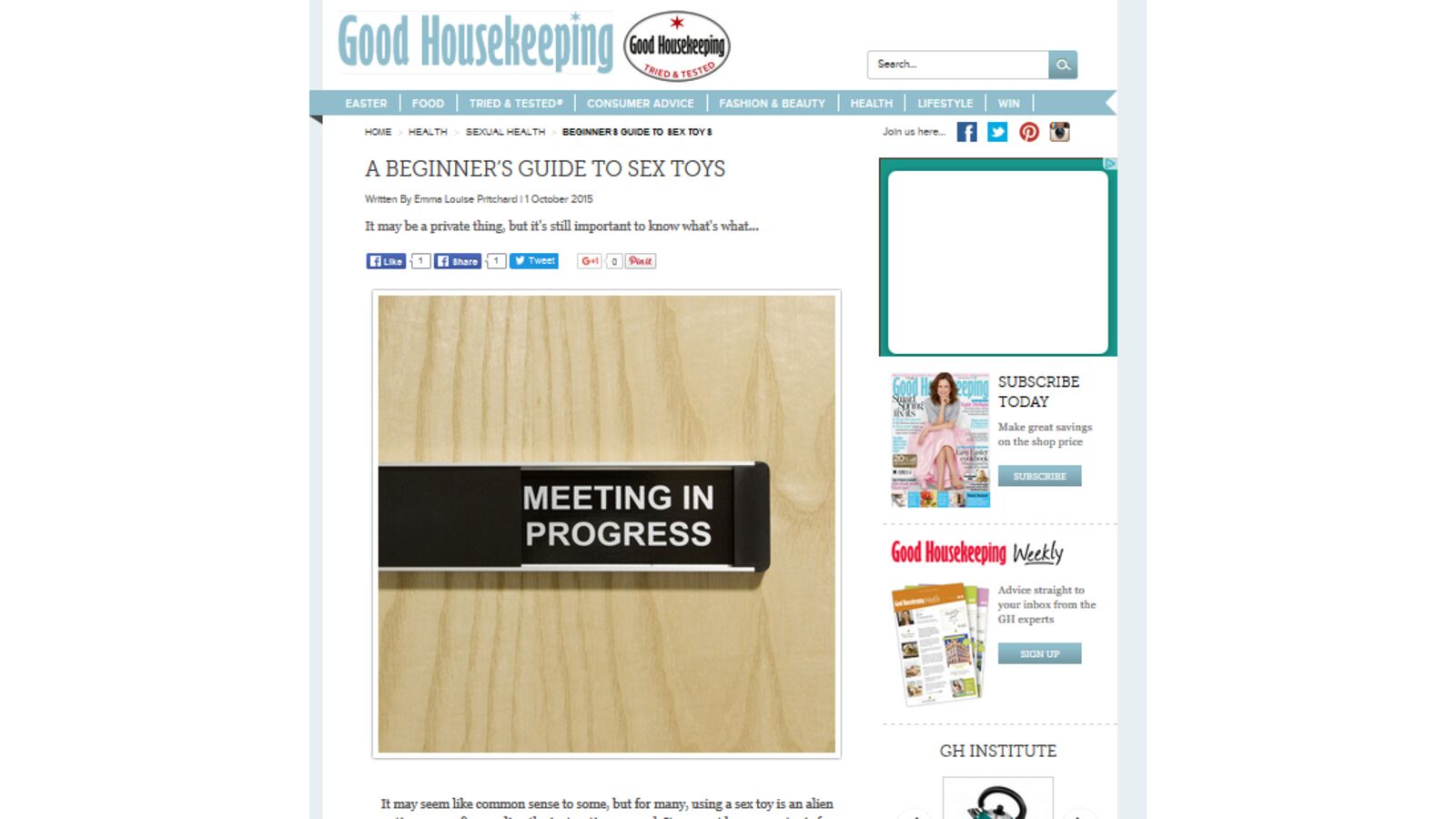 Beginners Guide to Sex Toys - Good Housekeeping