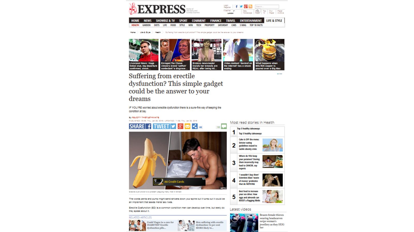 Using a penis pump can help symptoms of Erectile Dysfunction - Daily Express