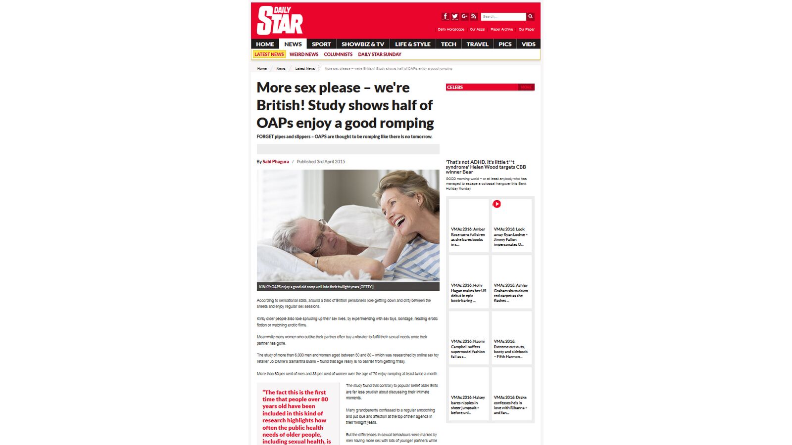 More Sex Please- We're British- Daily Star