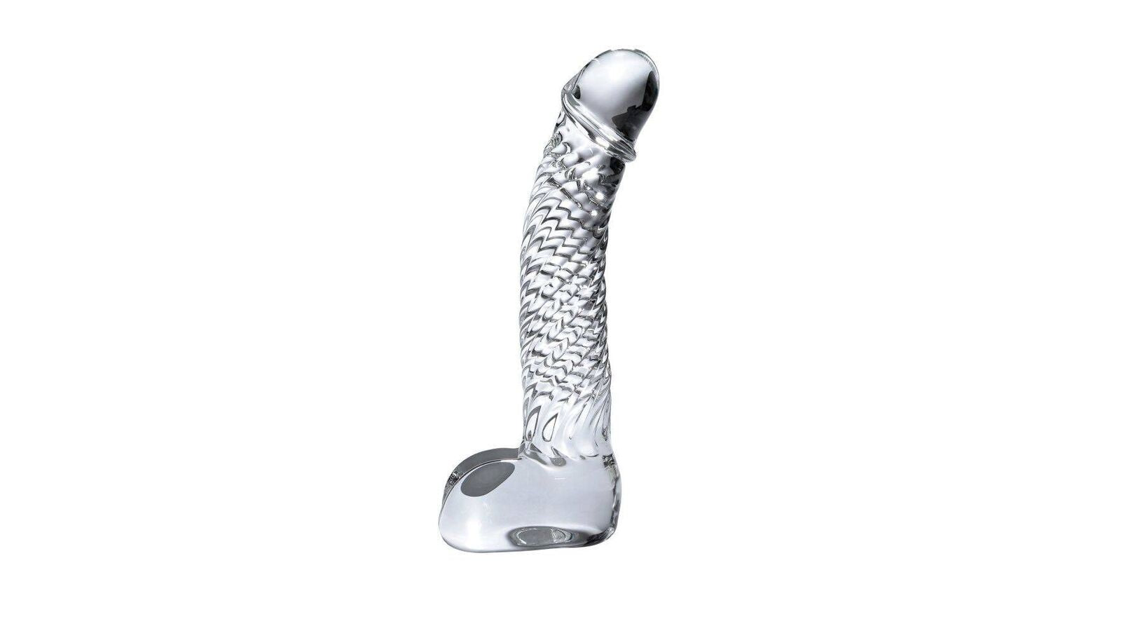 Icicles No 61 Textured Realistic Glass Dildo