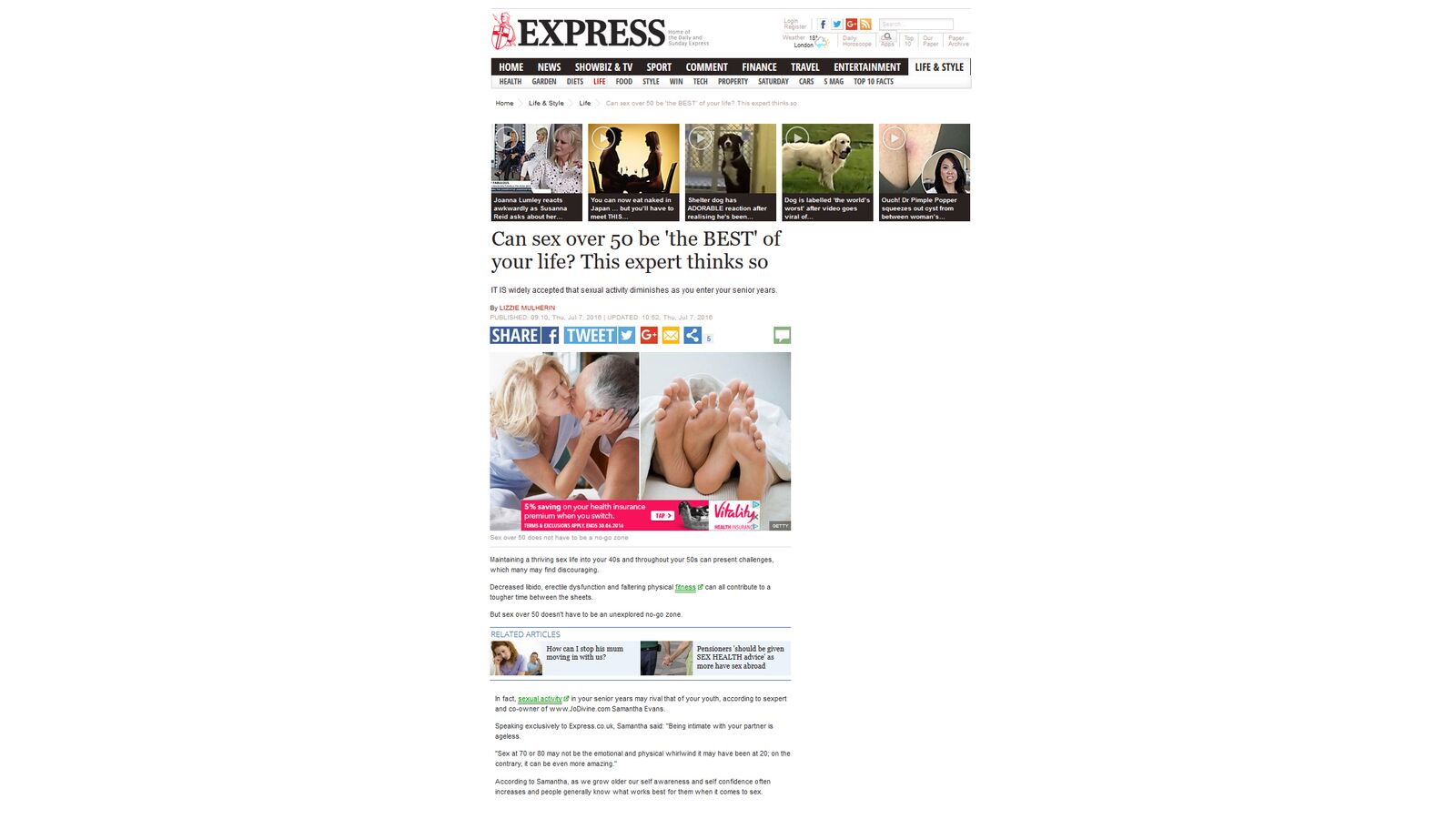Can sex over 50 be the best of your life? - Daily Express