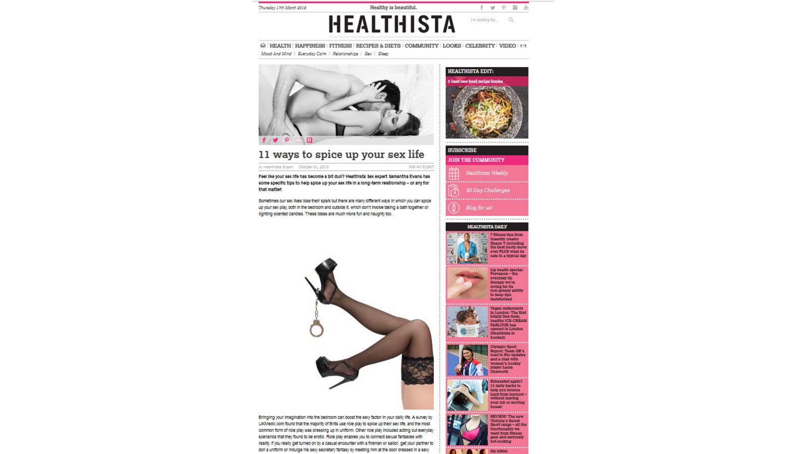 11 ways to spice up your sex life - Healthista