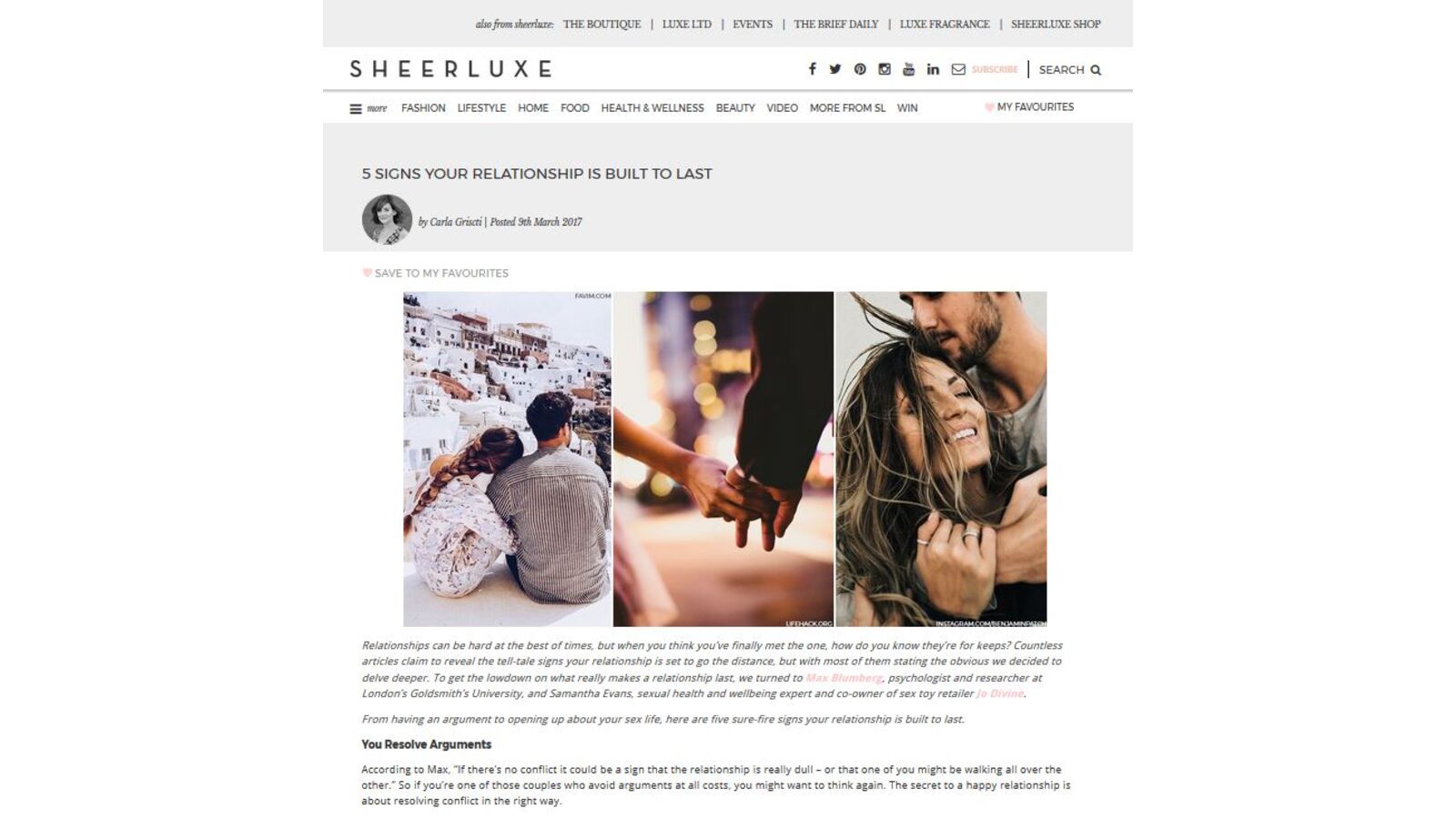 5 Signs Your Relationship Is Built To Last - Sheerluxe