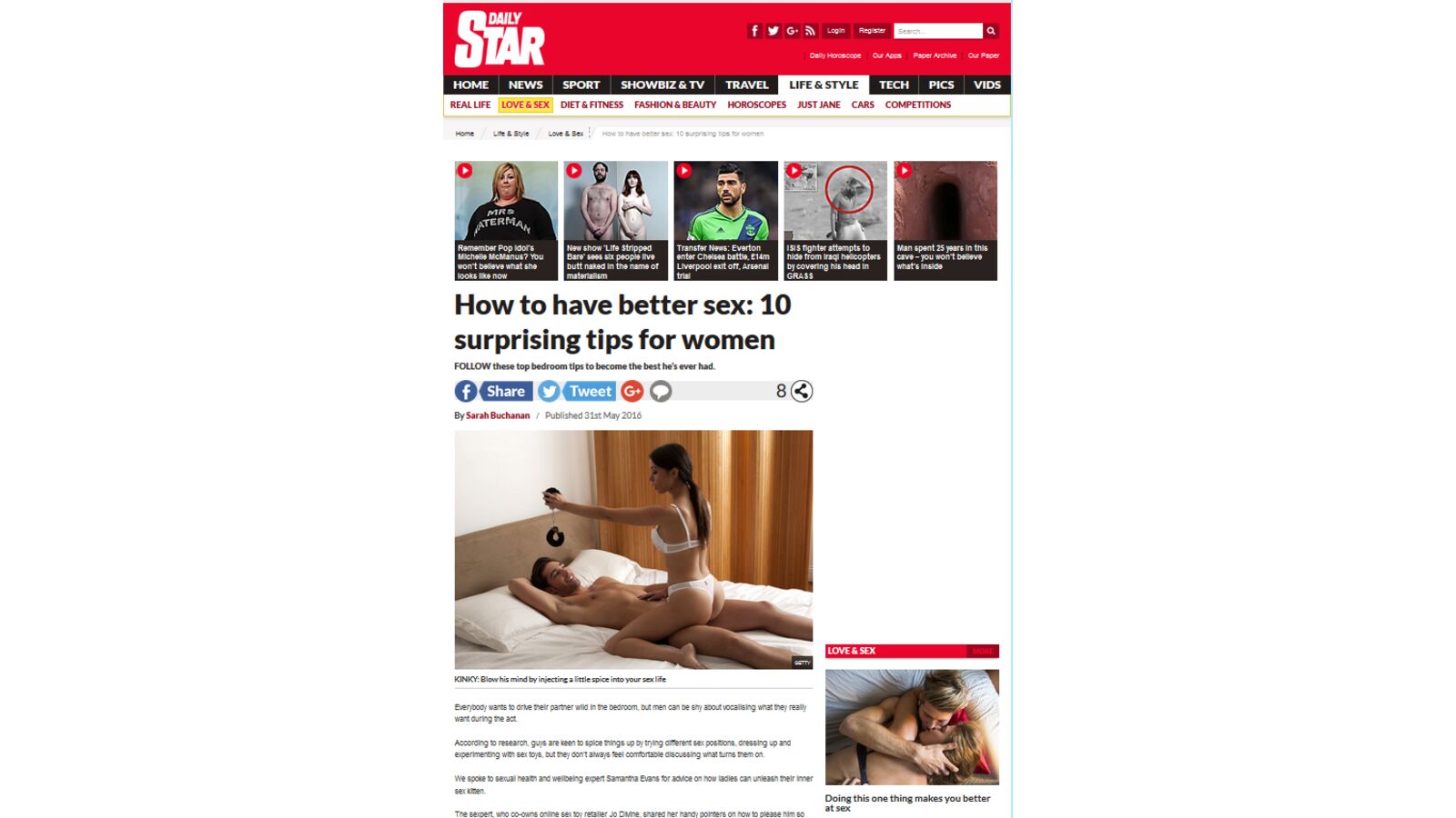 How to have better sex - 10 surprising tips for women - Daily Star