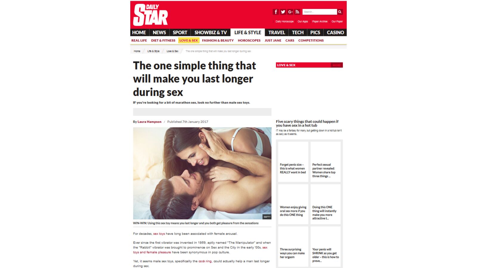 The One Simple Thing That Will Make You Last Longer In Bed - Daily Star