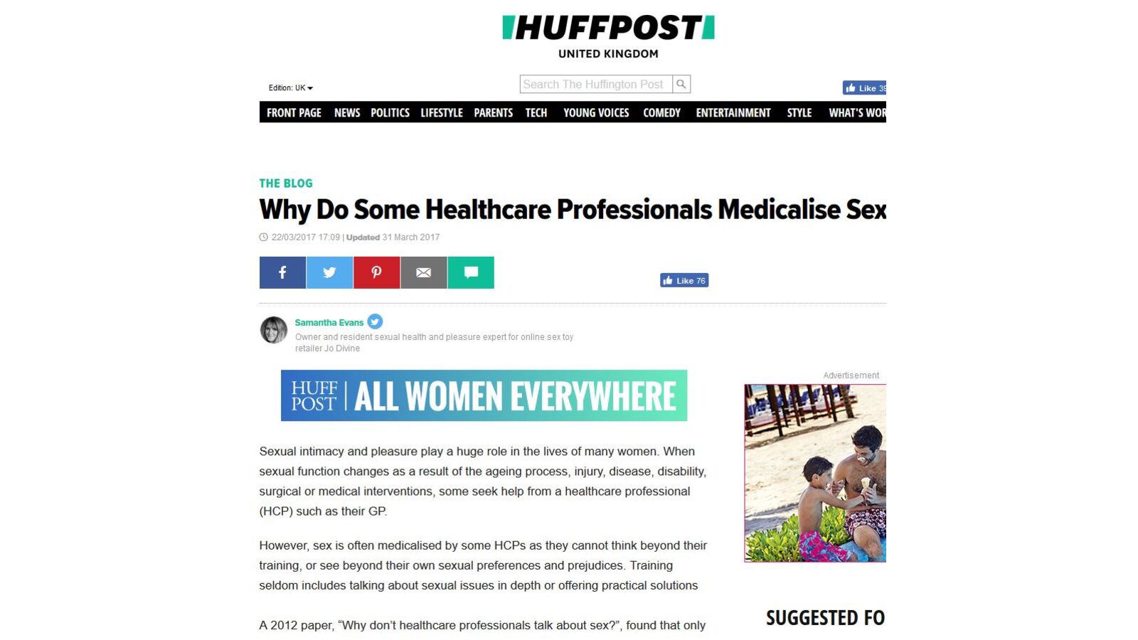 Why do some Healthcare Professionals Medicalise Sex? - Huffington Post Lifestyle