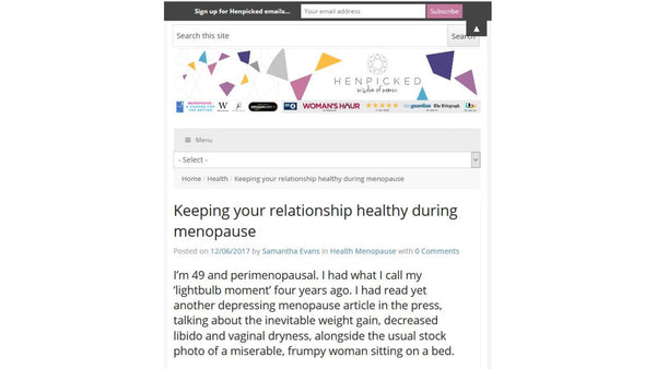 Keeping Your Relationship Healthy During The Menopause - Henpicked
