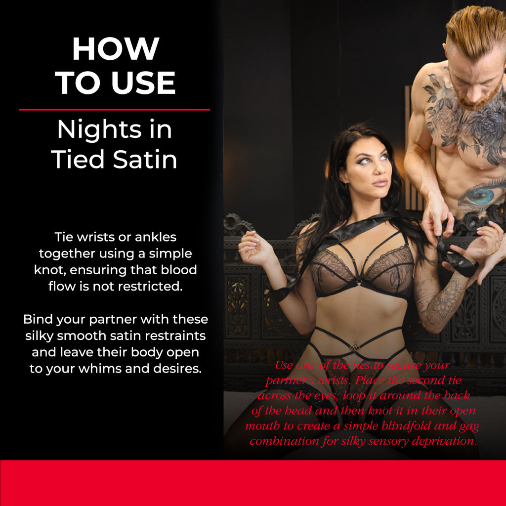 Sei Mio Nights in Tied Satin Silk Sash Restraints
