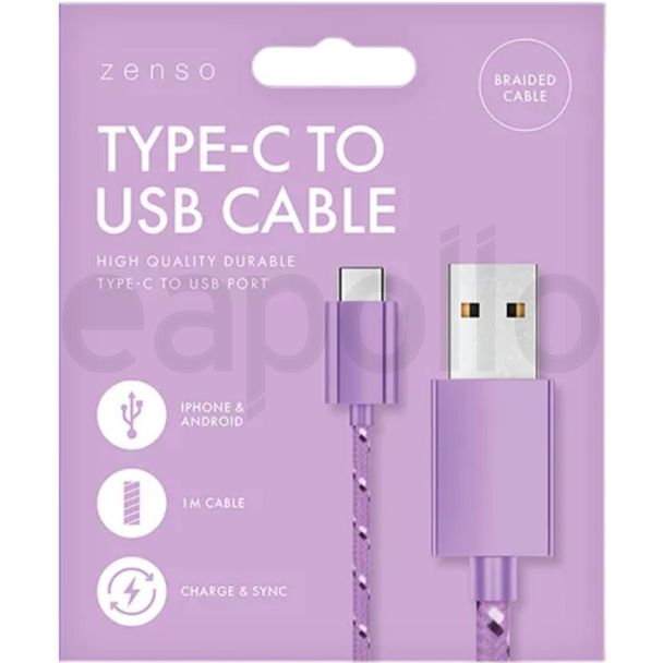 Zenso Braided Cable USB-A to USB-C Cable