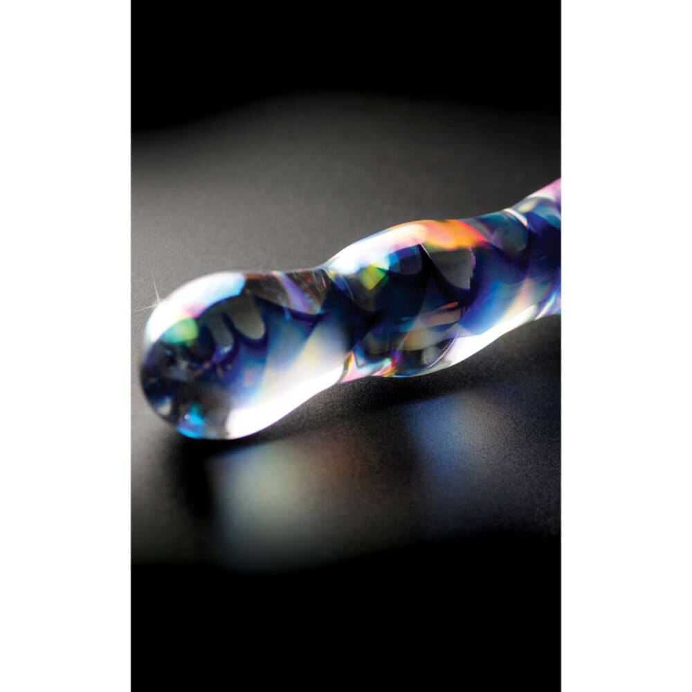 Icicles No 8 Blue Wave Glass Dildo