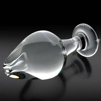 Icicles No 25 Fat Clear Glass Dildo Butt Plug