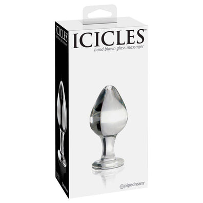 Icicles No 25 Fat Clear Glass Dildo Butt Plug