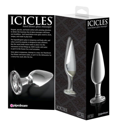 Icicles No 26 Smooth Long Glass Anal Plug