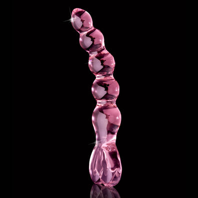 Icicles No 43 Pink Heart Glass Dildo