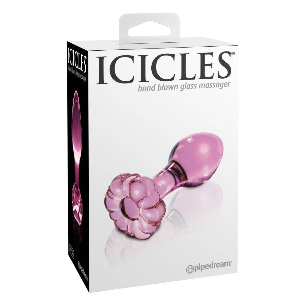 Icicles No 48 Pink Glass Anal Plug