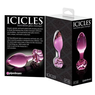 Icicles No 48 Pink Glass Anal Plug