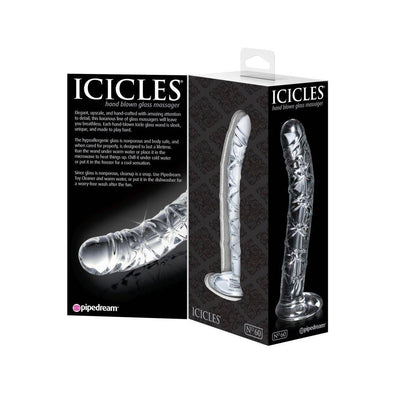 Icicles No 60 Textured Realistic Glass Dildo