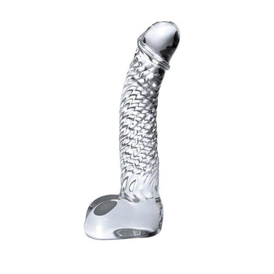 Icicles No 61 Textured Realistic Glass Dildo