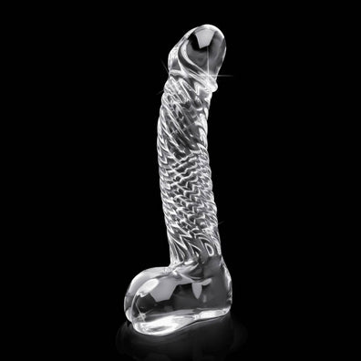 Icicles No 61 Textured Realistic Glass Dildo