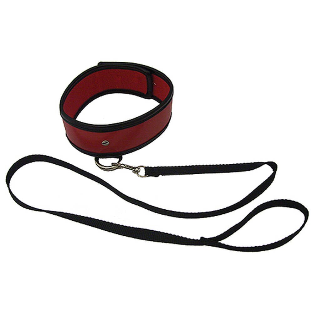 Sex And Mischief Leash and Collar - Red