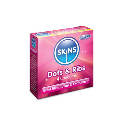 Skins Dots and Ribs Condoms - 4 Pack
