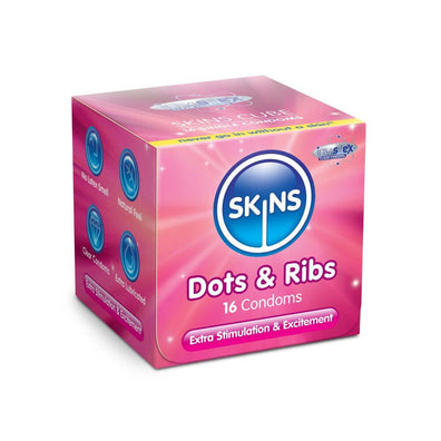 Skins Dots and Ribs Condoms - 16 Pack