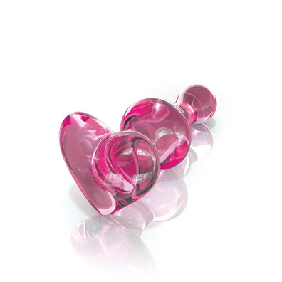 Icicles No 75 Pink Heart Glass Butt Plug