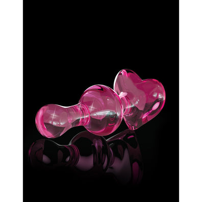 Icicles No 75 Pink Heart Glass Butt Plug