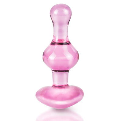 Icicles No 75 Pink Heart Glass Butt Plug