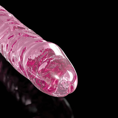 Icicles No 86 Phallic Pink Glass Dildo With Suction Cup