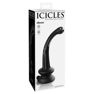 Icicles No 87 G-spot Suction Cup Glass Dildo