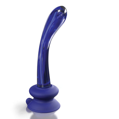 Icicles No 89 Blue Glass Dildo With Suction Cup