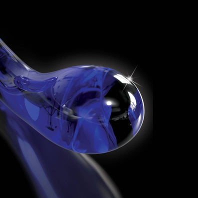 Icicles No 89 Blue Glass Dildo With Suction Cup