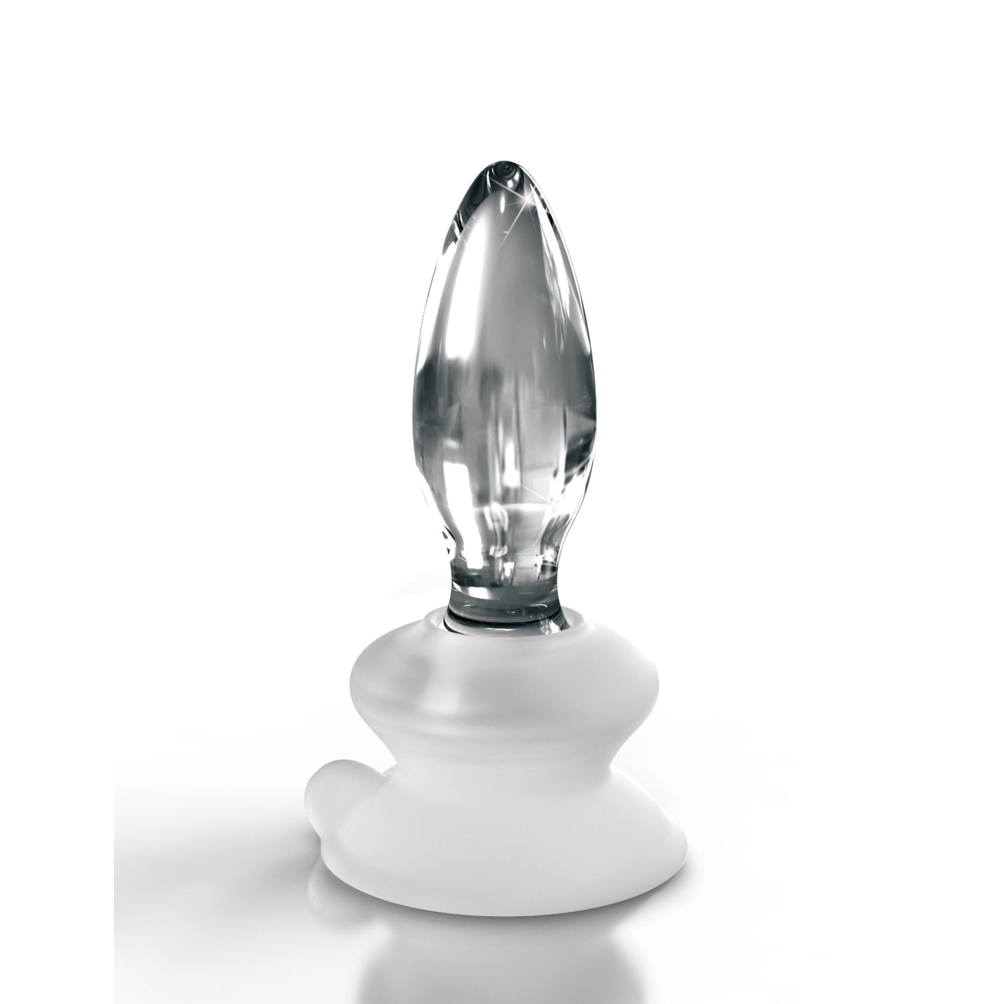 Icicles No 91 Clear Glass Butt Plug With Suction Cup