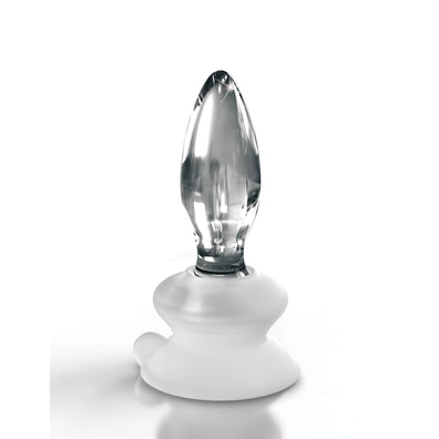 Icicles No 91 Clear Glass Butt Plug With Suction Cup