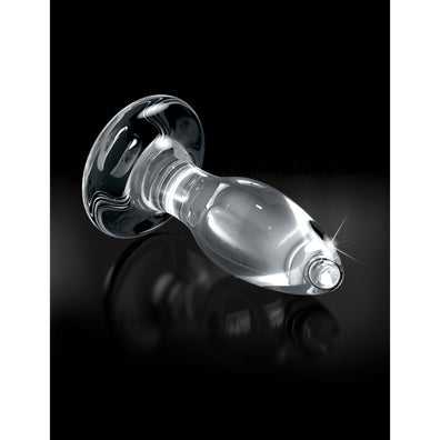 Icicles No 91 Clear Glass Butt Plug With Suction Cup