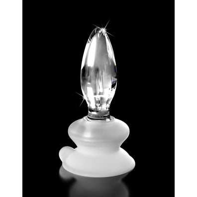 Icicles No 91 Clear Glass Butt Plug With Suction Cup